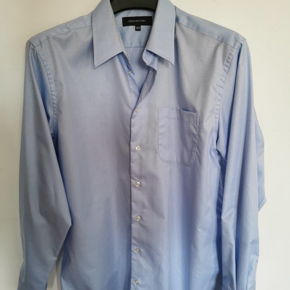 Jones New York Light Blue Twill Shirt